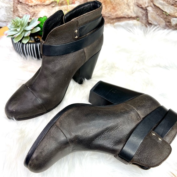 RAG & BONE Burnished Brown Leather Harrow Ankle Boots, 40 - Picture 6 of 14